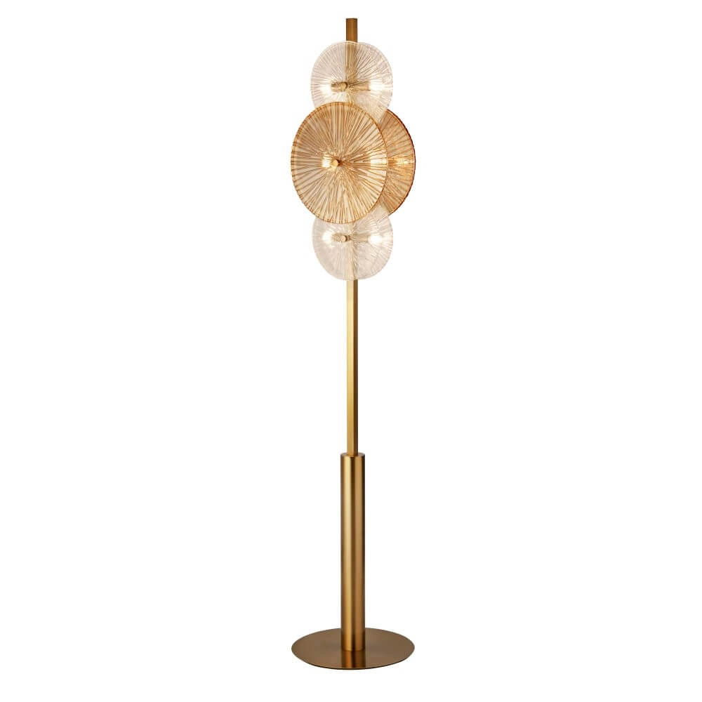 Lampadaire doré Wagon Wheel 151 cm de haut Searchlight 5053423248271