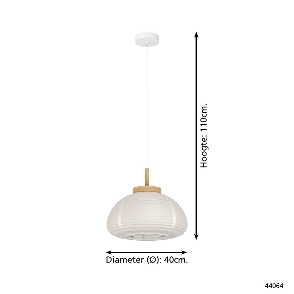 Lampe suspendue Summerhill Ø 40cm - papier de voyage Eglo 9002759440640