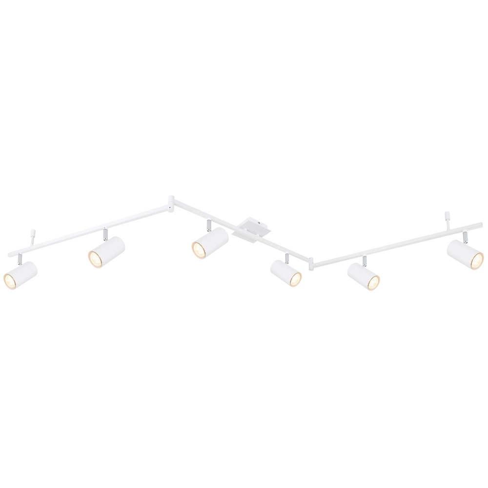 Lampe de plafond Robby Blanc à 6 lumières