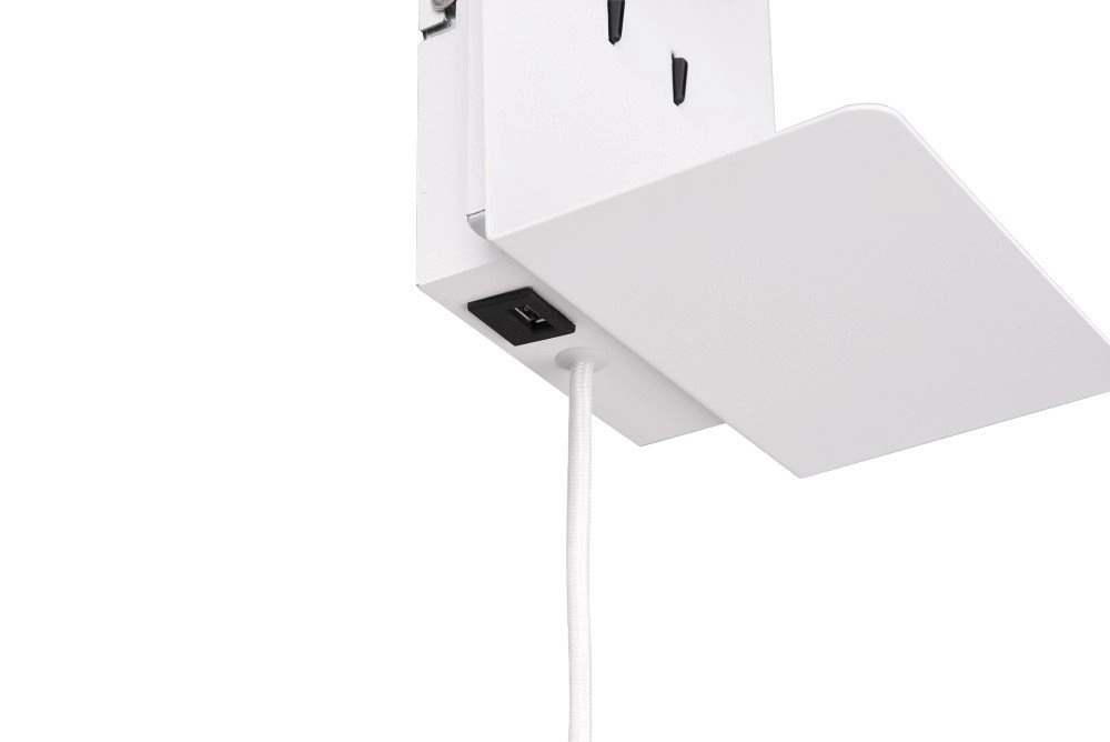 Applique murale Element avec étagère blanc mat Trio 4017807399875