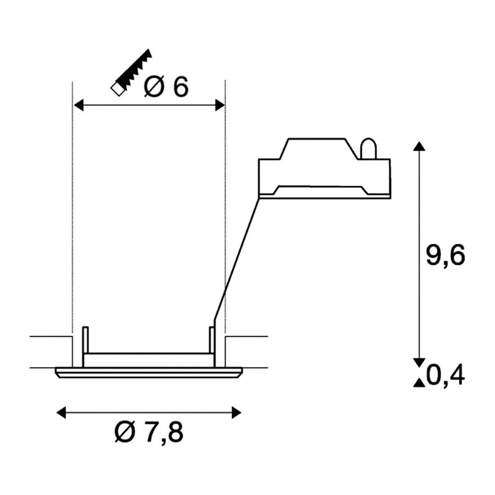 Spot encastrable Pika gris SLV 4024163190091