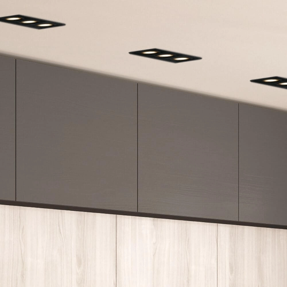 Spot encastré Grid 3 noir Lyora