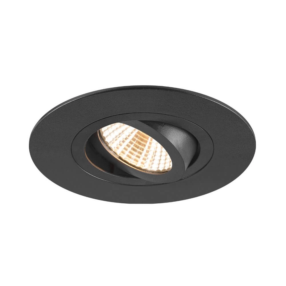 Anneau de montage New Tria 75 XL rond noir - sans raccord SLV 4024163280501
