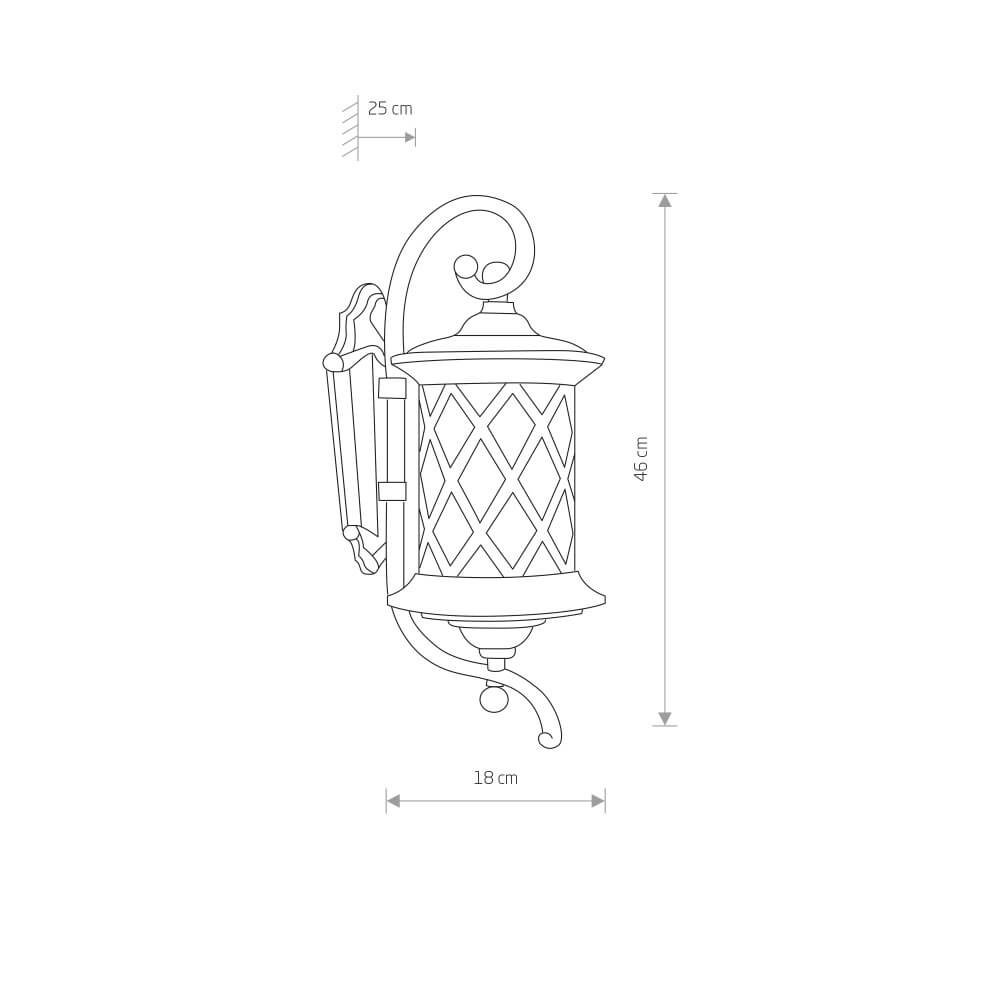 Lampe d'extérieur de style anglais Lantern Lyora 5903139691192