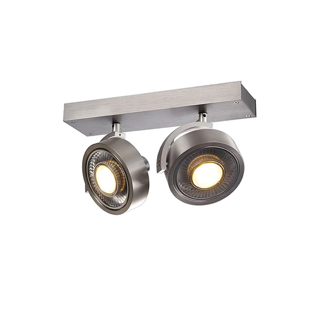spot Kalu 2 QPAR111 Gris métallisé à 2 lumières SLV 4024163142434