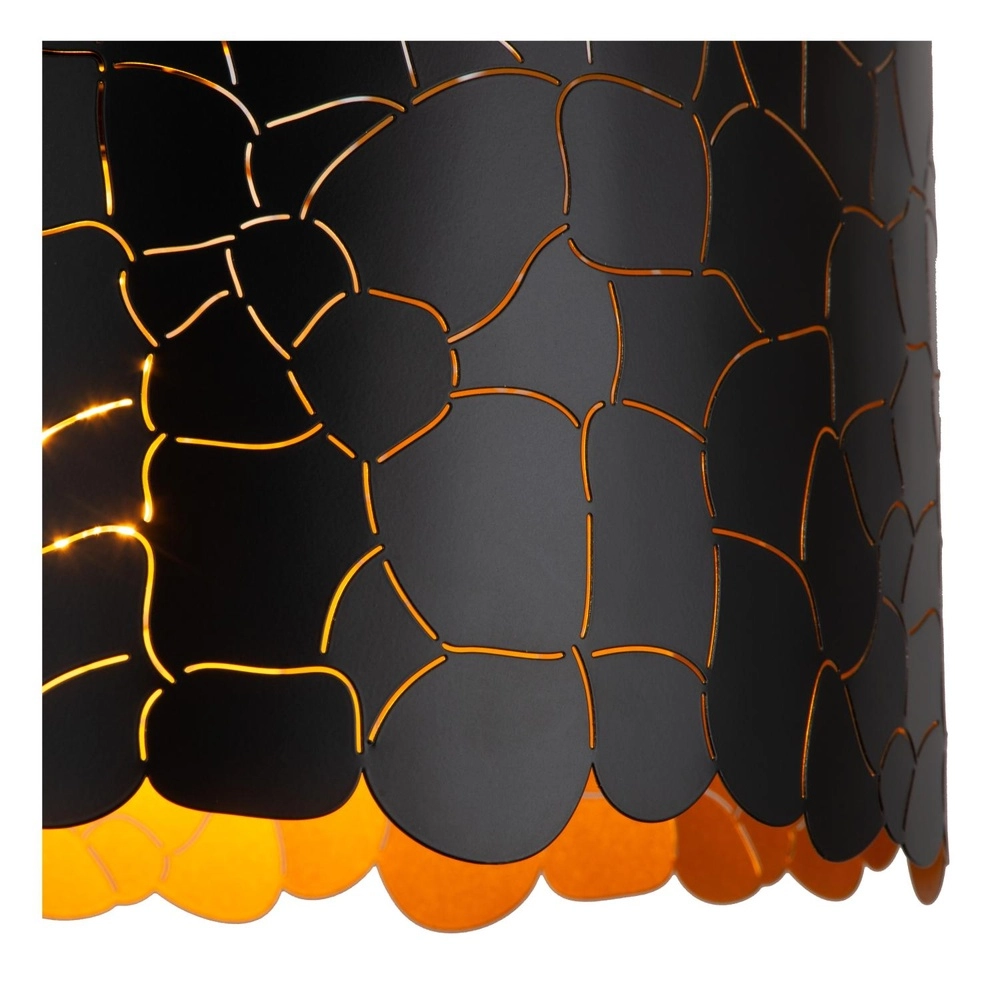 Lampe suspendue Almelo noir avec or à l’intérieur Ø 40cm Lucide 5411212211897