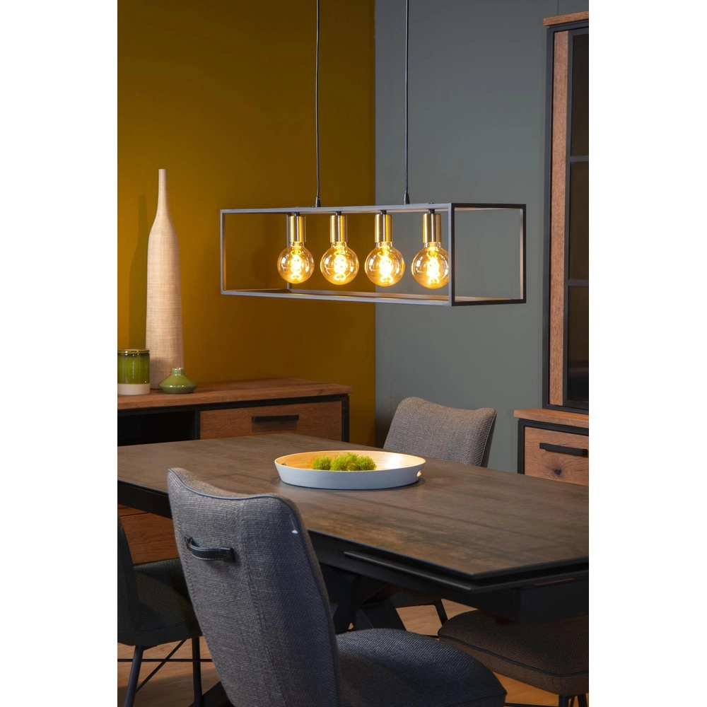 Lampe suspendue Ruben Noir à 4 lumières Lucide 5411212000163