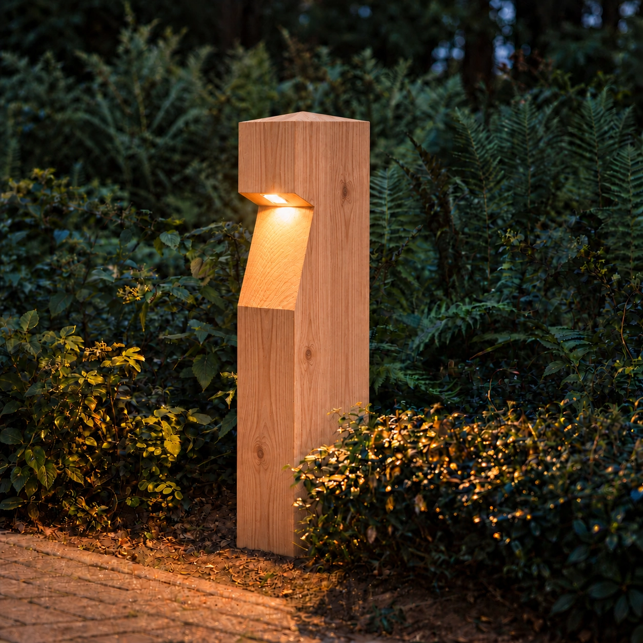 Éclairage de chemin en bois Eye 150 Douglas - 10x10x90cm - PH05 - 2700K