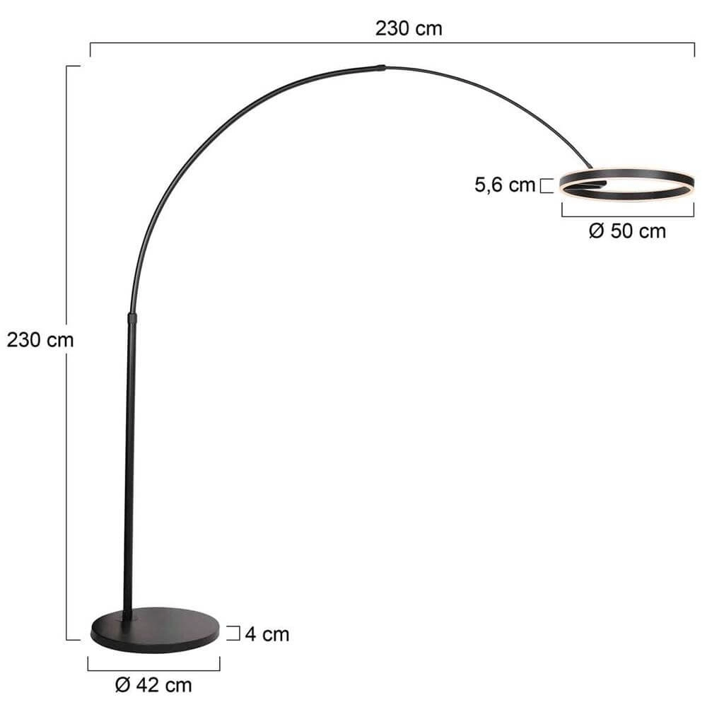 Lampe à arc design Ringlux noir Steinhauer 8712746176551