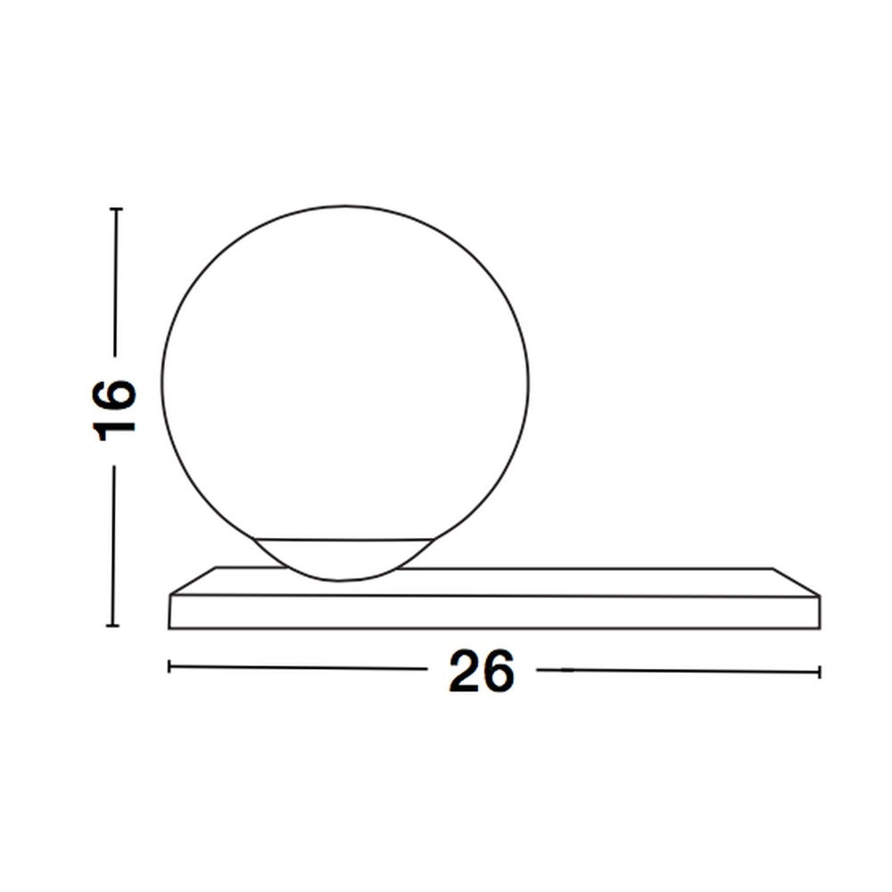 Lampe de table Juliet Or avec verre blanc Lyora 5212017416766