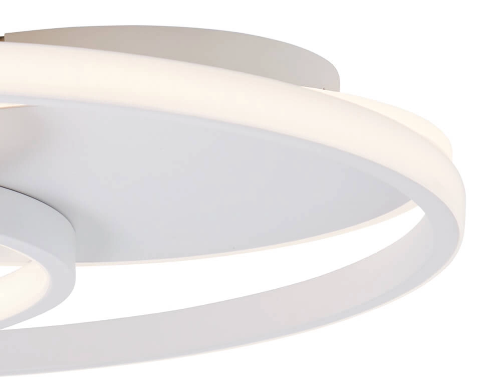 Plafonnier Runda 50cm 3 anneaux blanc Brilliant 4004353390470