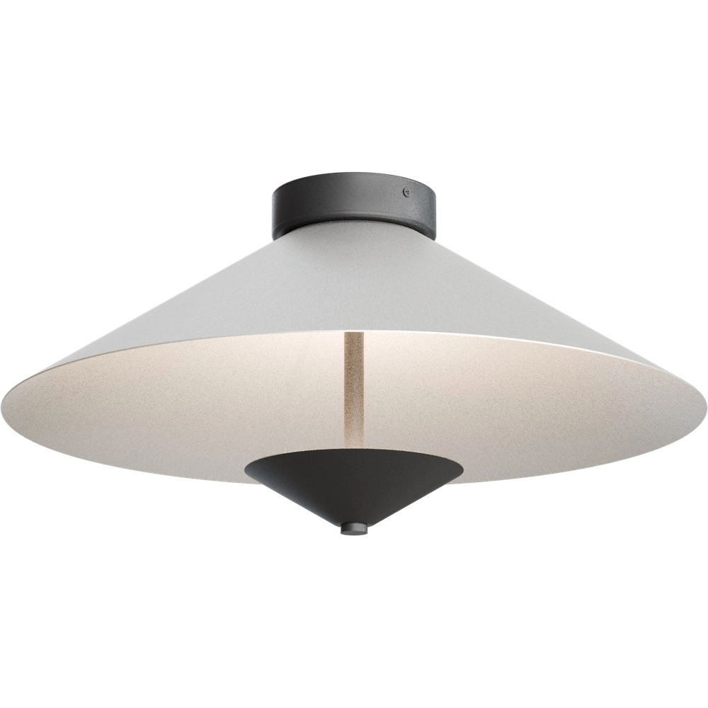 Lampe de plafond Ceppo noir avec nickel Ø 45cm
