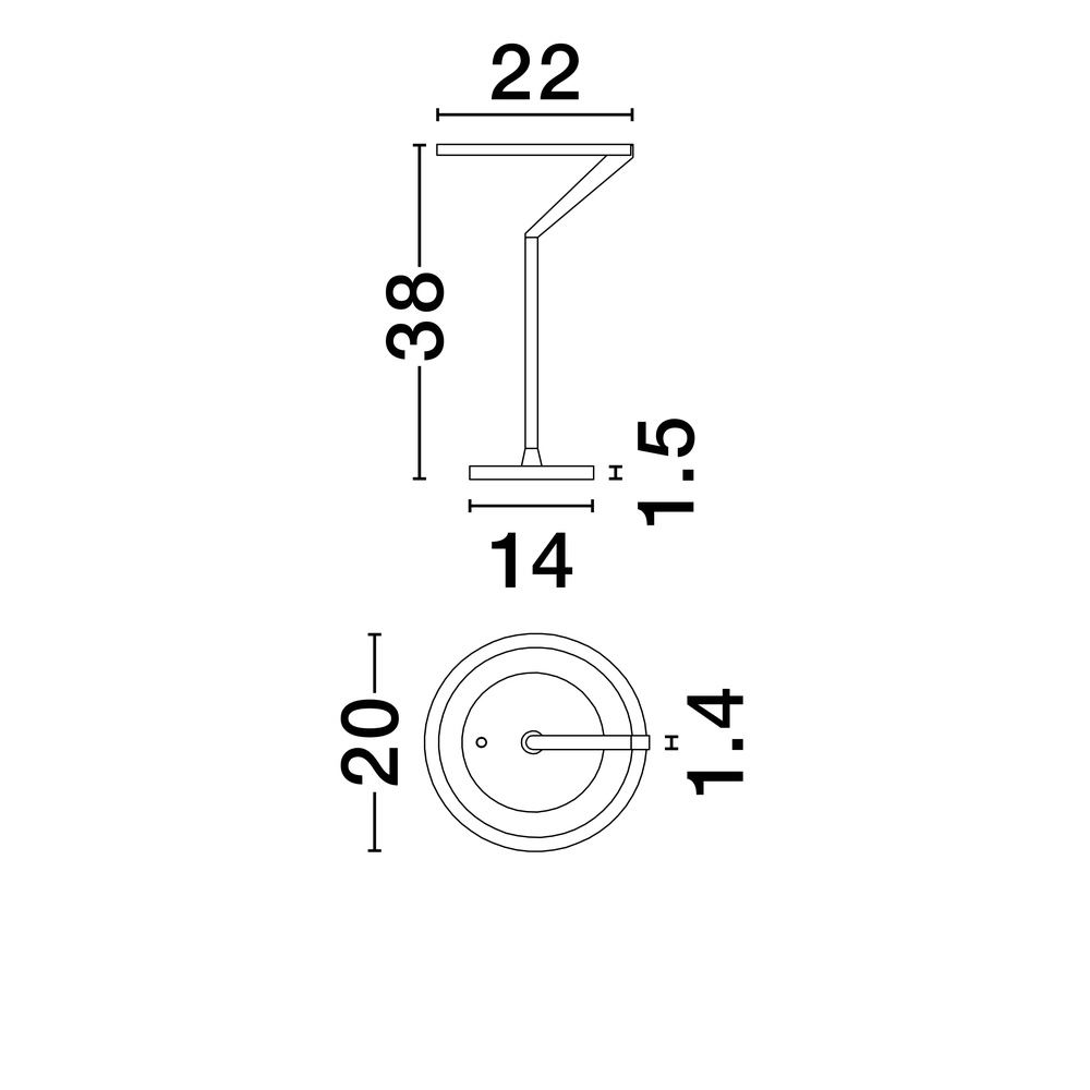 Lampe de table design Tilia noir Lyora 5212017471611
