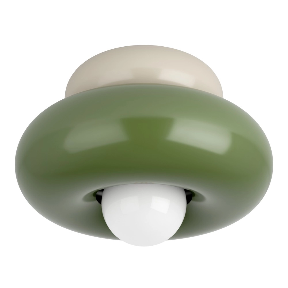 Lampe de plafond à design Torchiarolo brun sable avec du vert Eglo 9008606405480