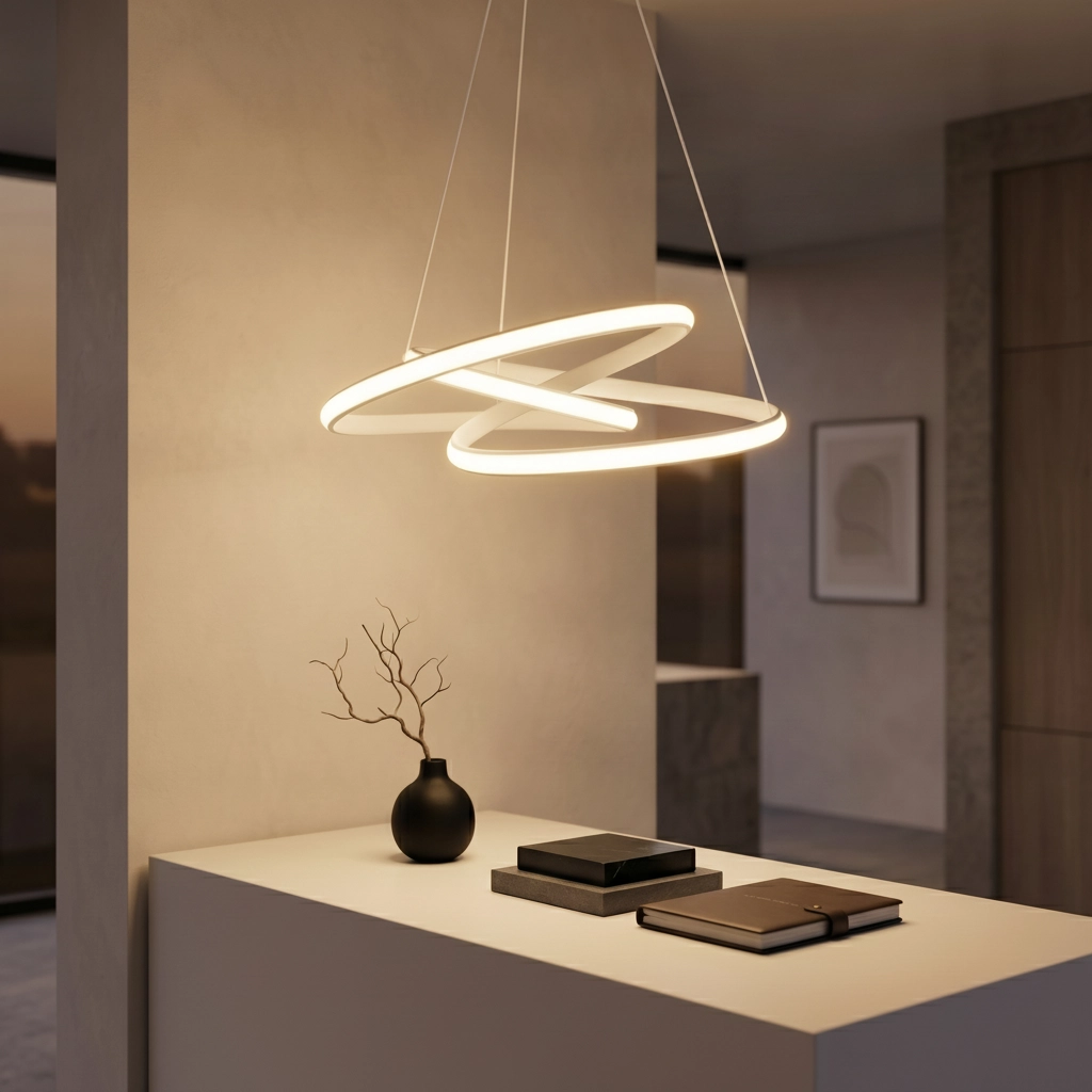 Suspension design Menton blanc