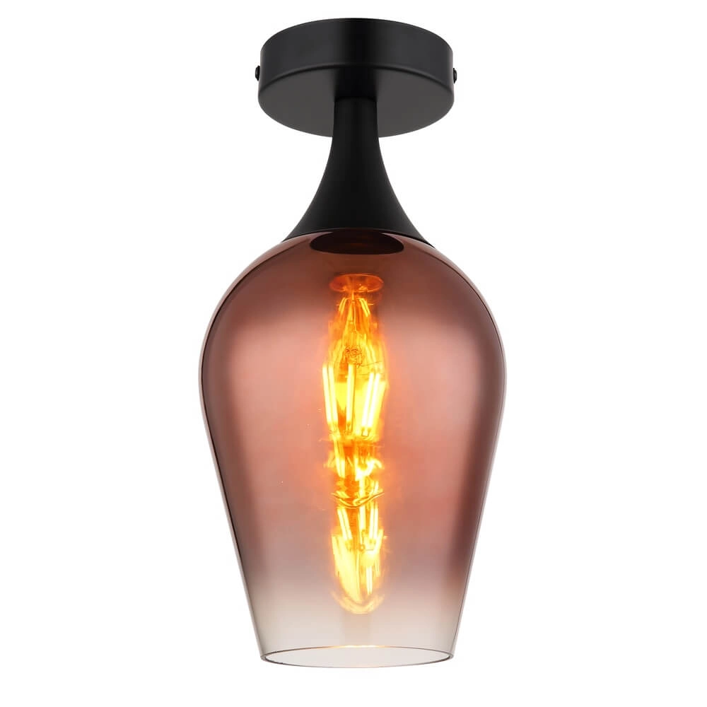 Plafonnier Lavus verre rouge Ø 15cm Plafonnier Lavus verre rouge Ø 15cm