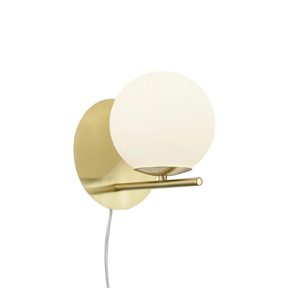 Applique murale Pure or avec verre blanc Trio 4017807436051