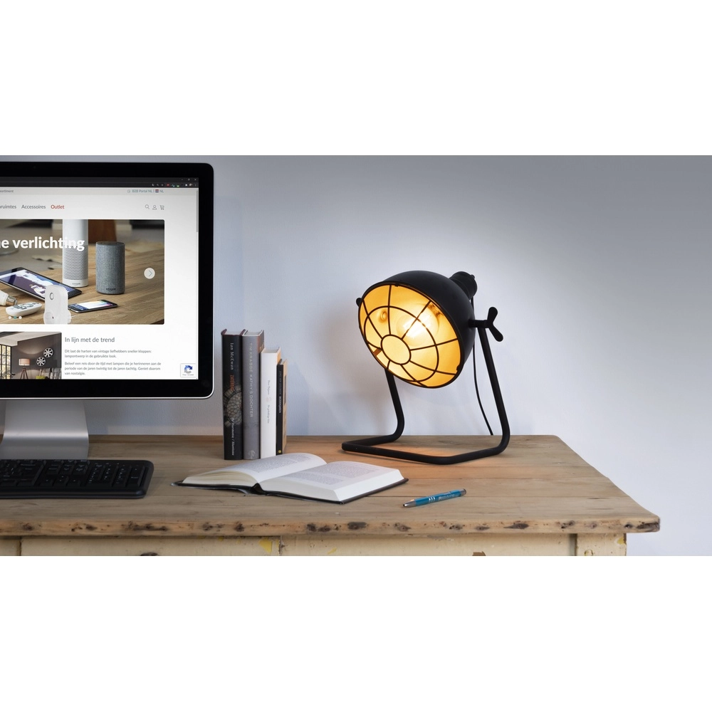 Lampe de table Treburley noir avec or Eglo 9002759431853