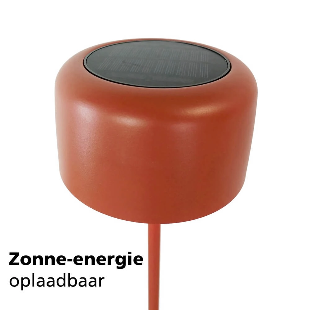 Lampe de patio élégante Roccanova Rouge solaire avec USB Eglo 9008606355105