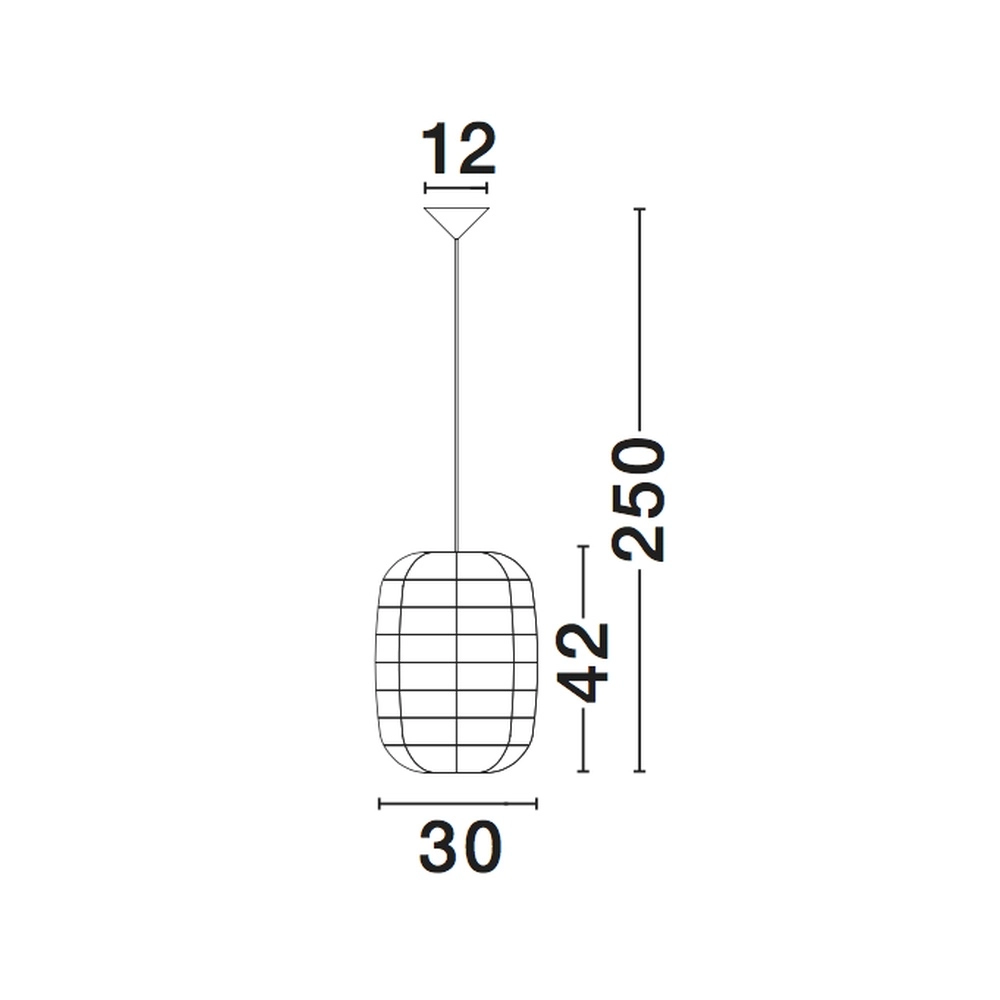 Suspension en rotin Melody Ø 30cm Lyora 5212017416599