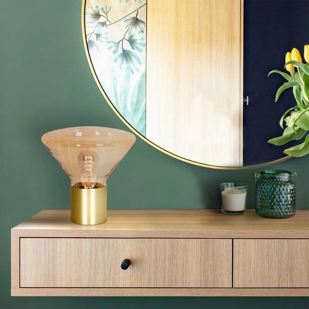 Lampe de table Ambiance or avec verre ambré Steinhauer 8712746165067