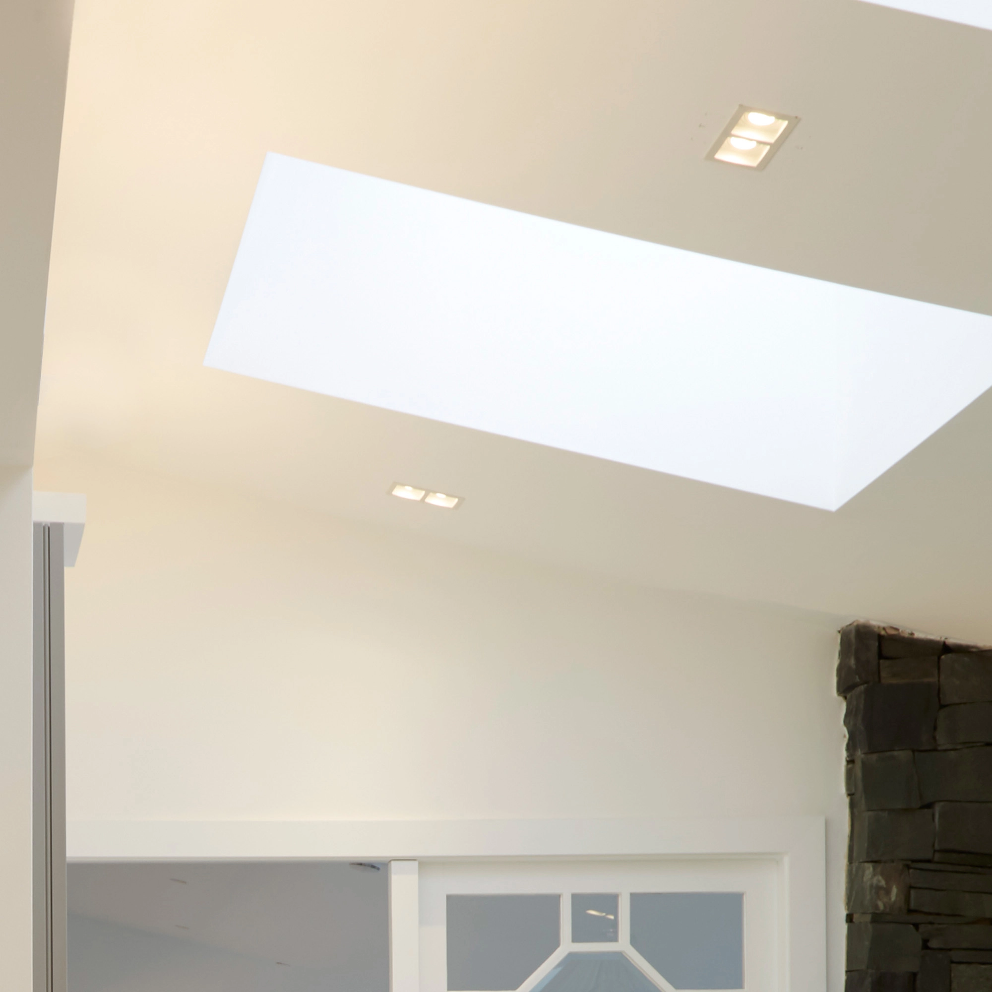 Projecteur rectangulaire encastré Grid Blanc à deux lumières Lyora 5053423307176