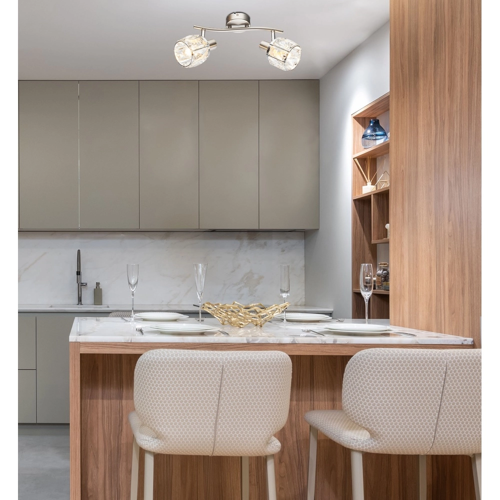 Lampe de plafond Kris 2-Léger nickel Globo 9007371360253