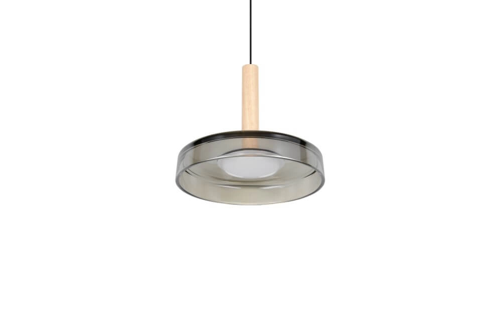 Lampe suspendue LED Celeste Ø 22cm - verre fumé Trio 4017807616880