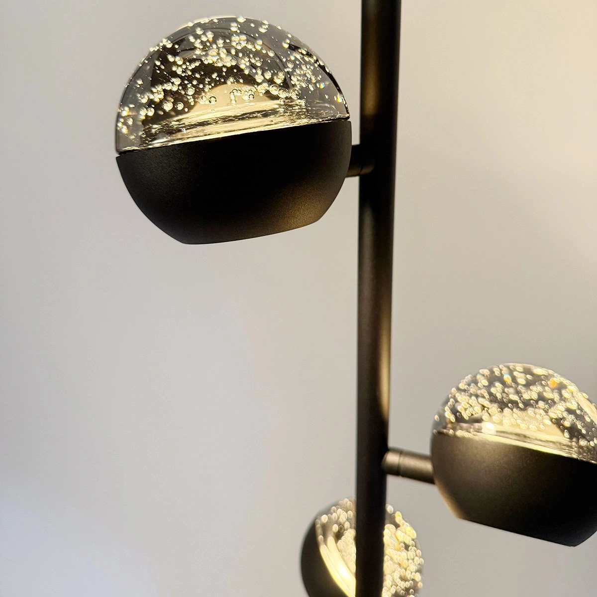 Lampe sur pied à LED Belluno 3-Noir clair - verre Steinhauer 8712746183986