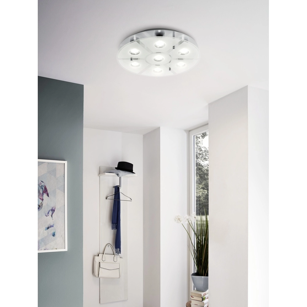 Lampe de plafond Cabo-Sd nickel rond Eglo 9002759753436