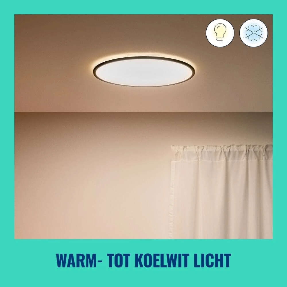 Plafonnier intelligent SuperSlim Ø 43cm - noir WiZ 8719514554955