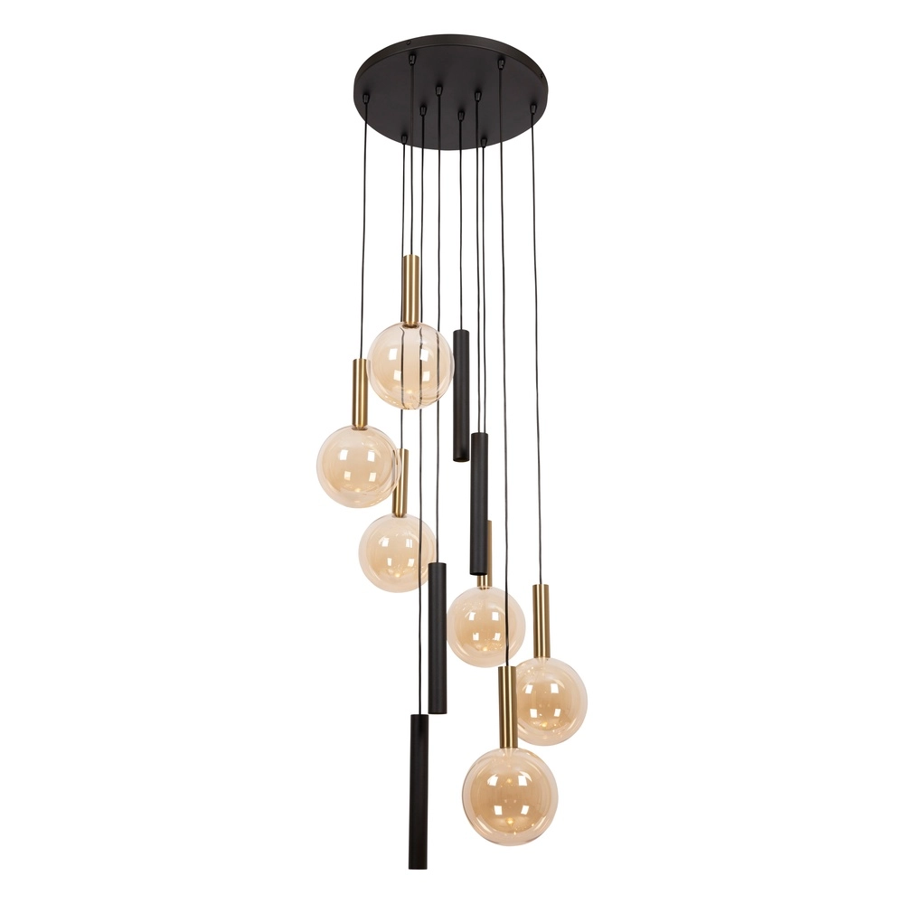 Lampe pendante Vide Josiane noir avec or Lucide Vibes 5411212212177