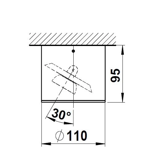 Spot LED Cylo 8w - 3000K - noir Albert 4007235623192