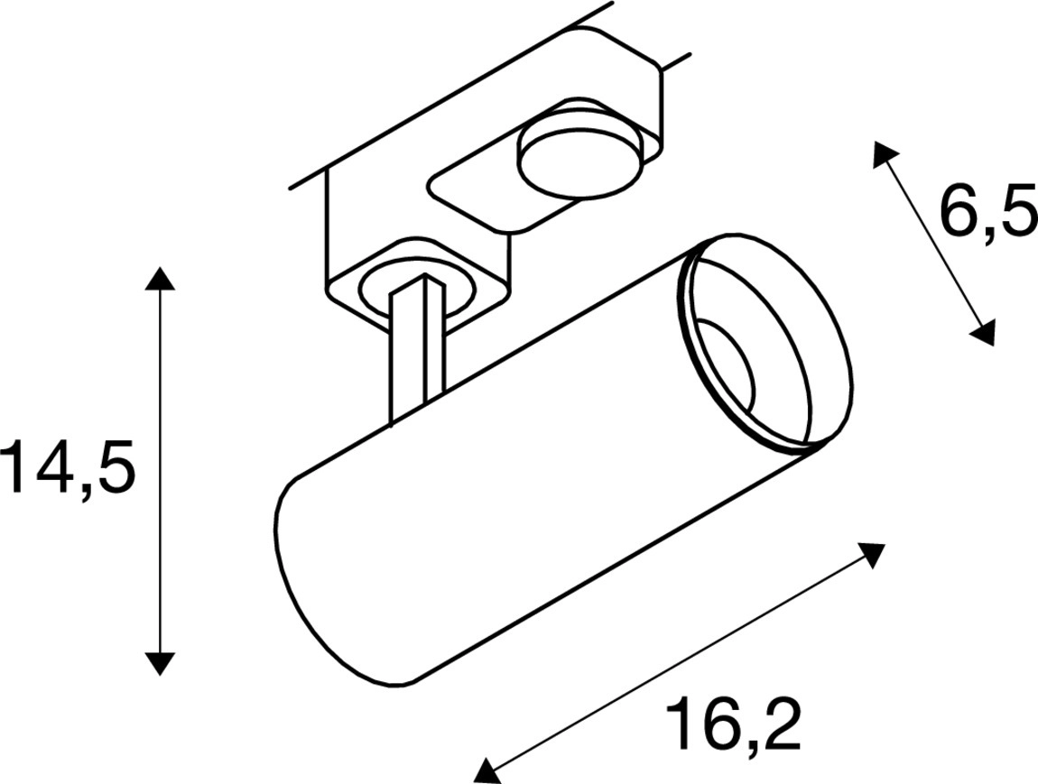 Railspot 3-phasé Numinos S blanc/noir 4000K - 36 deg SLV 4024163242455