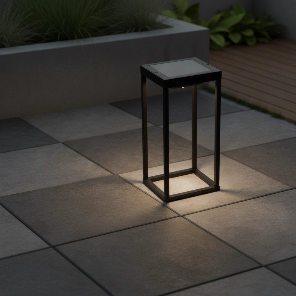 Lampe de table élégante Tegolo Anthracite solaire