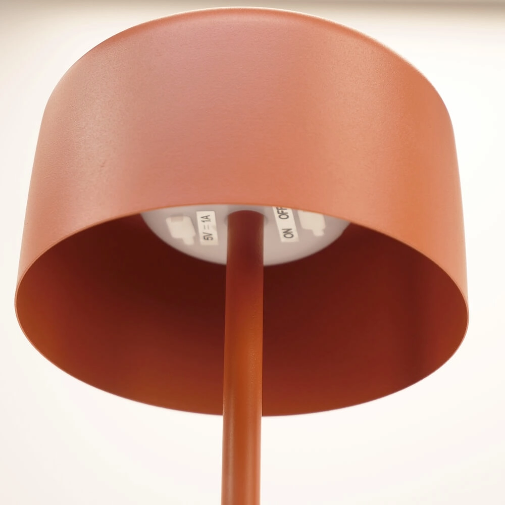 Lampe de table élégante Roccanova Rouge solaire avec USB Eglo 9008606355068