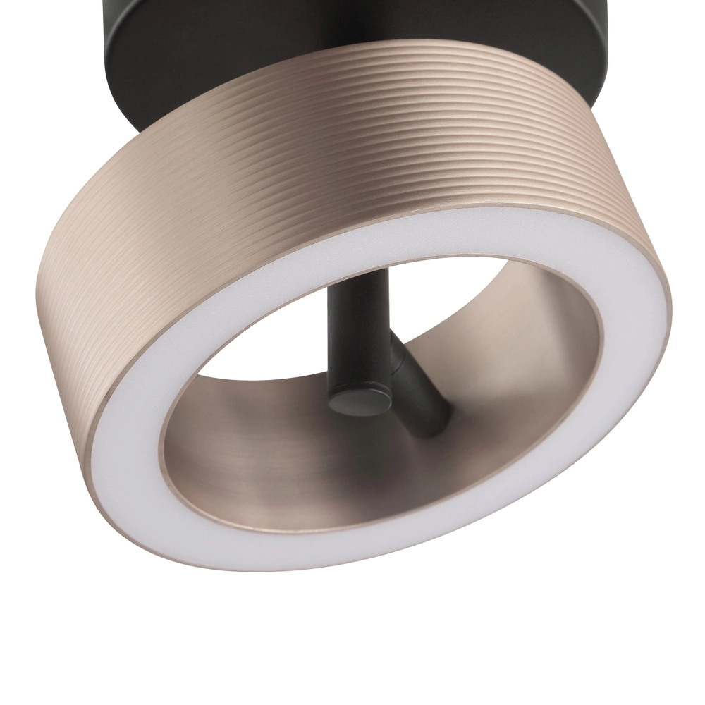 Lampe de plafond Axion Noir avec brun Brilliant 4004353477157