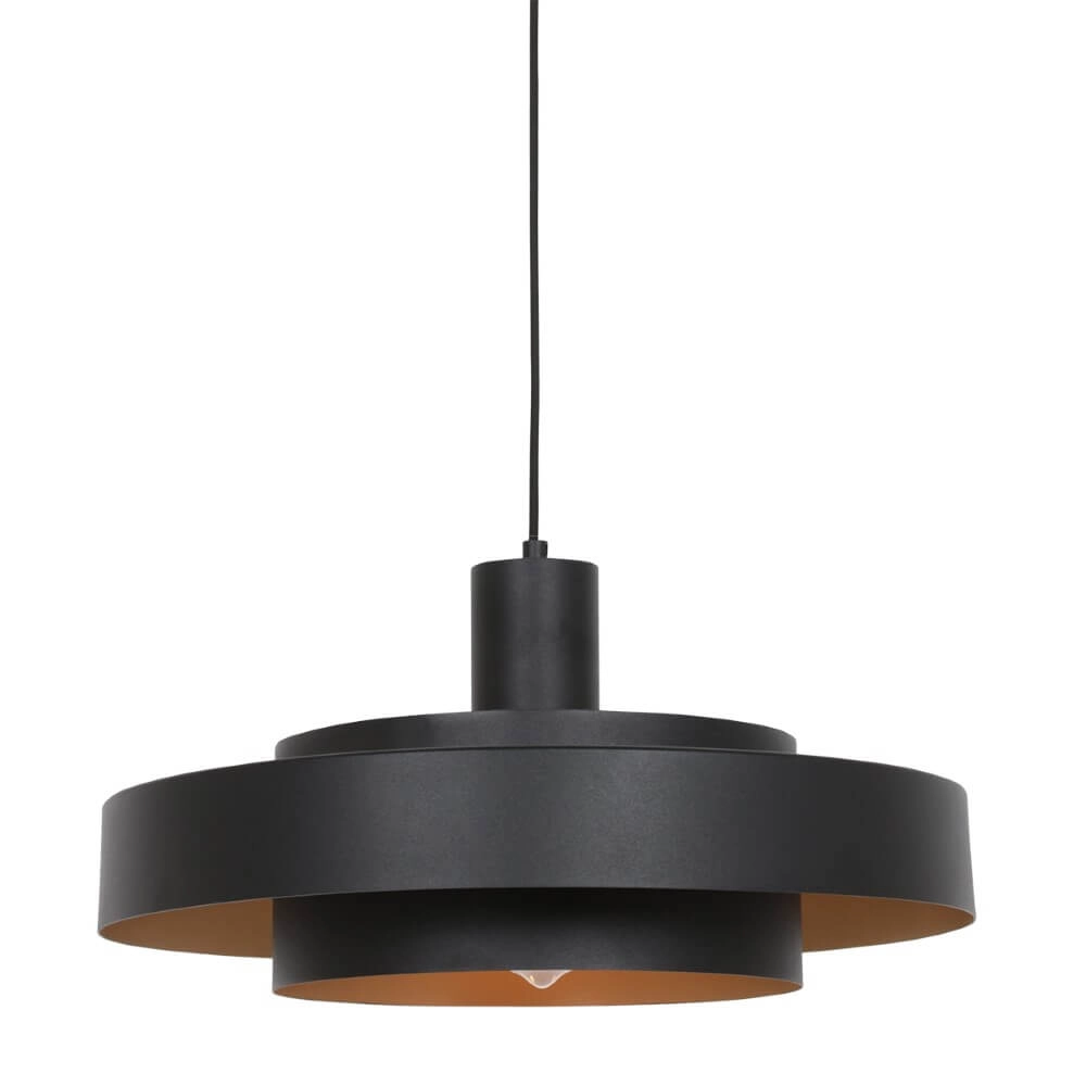 Lampe suspendue noire Flinter Ø 50 cm