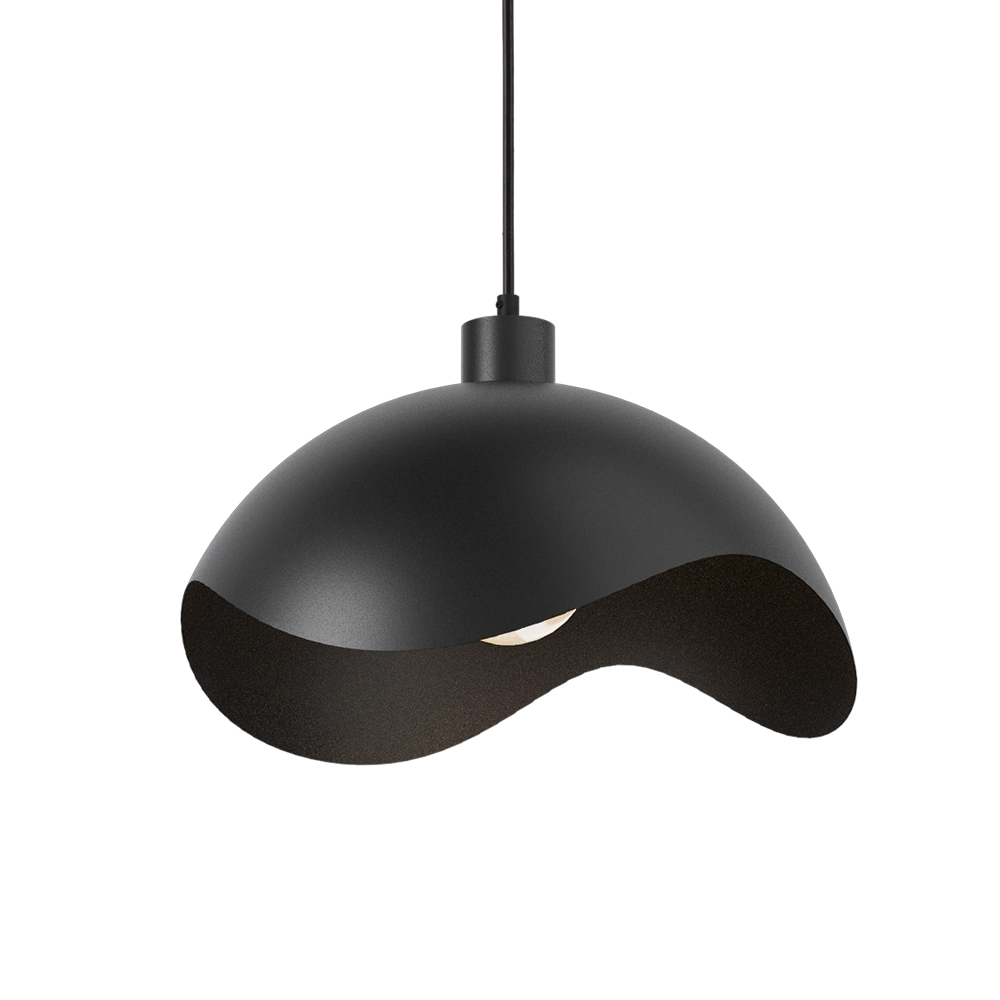 Lampe pendante de conception Volta Ø40cm - ondulé - noir Masterlight 8718121395586