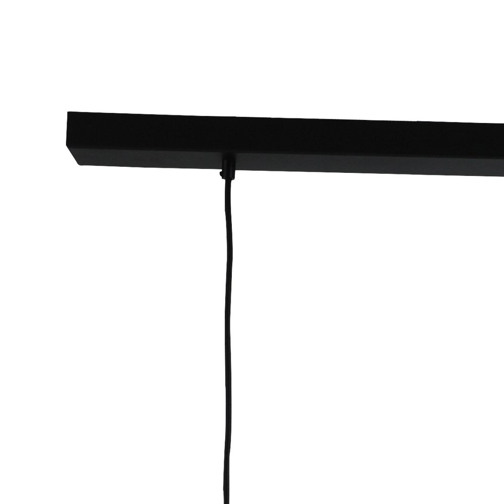 Lampe de salle à manger Lett ll 3 lumières noir avec verre fumé Masterlight 8718121181257