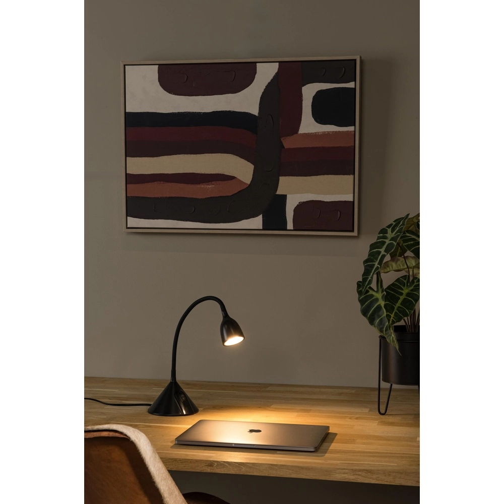 Lampe de bureau noire Milo LED 3,2W Lucide 5411212185891