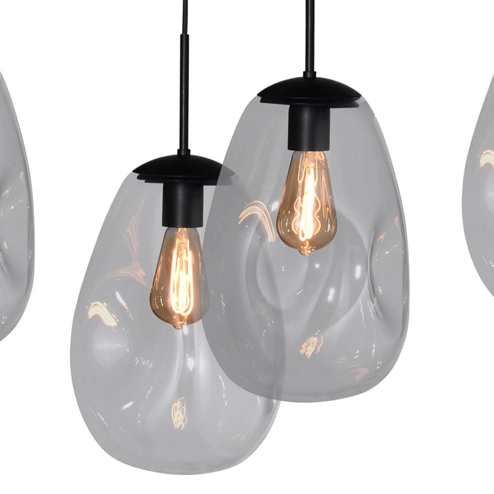 Lampe suspendue Lava 6x verre transparent Ø 22,5 cm Masterlight 8718121286174