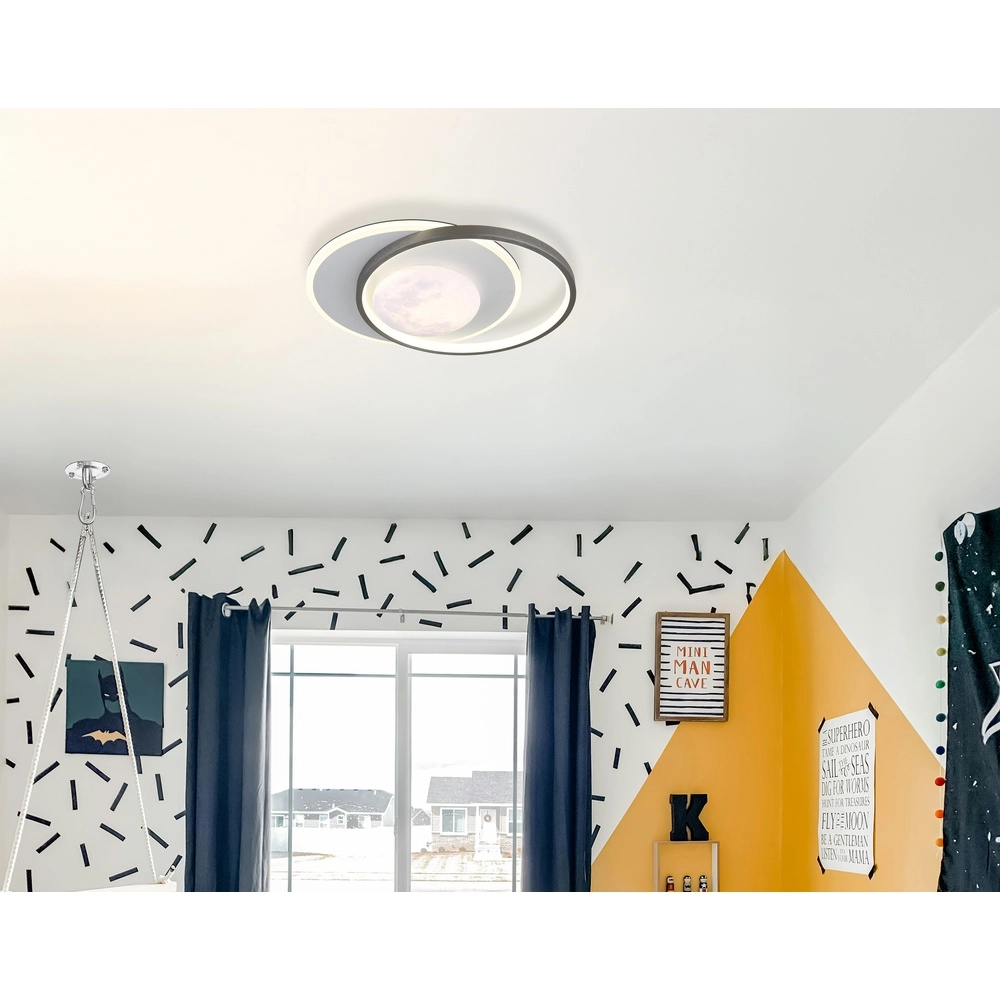 Lampe de plafond à design Moon noir et blanc Globo 9007371575749