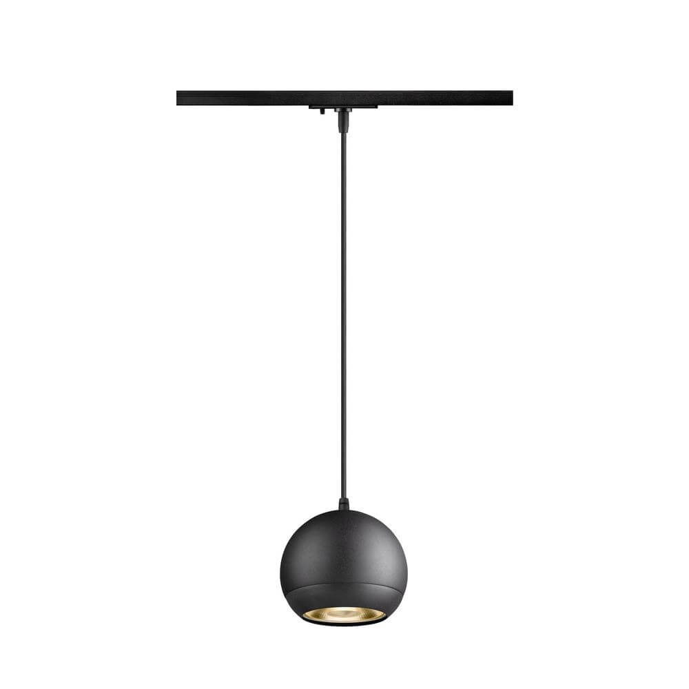 Suspension pour rail Light Eye 150 noir 1 phase Ø 15cm