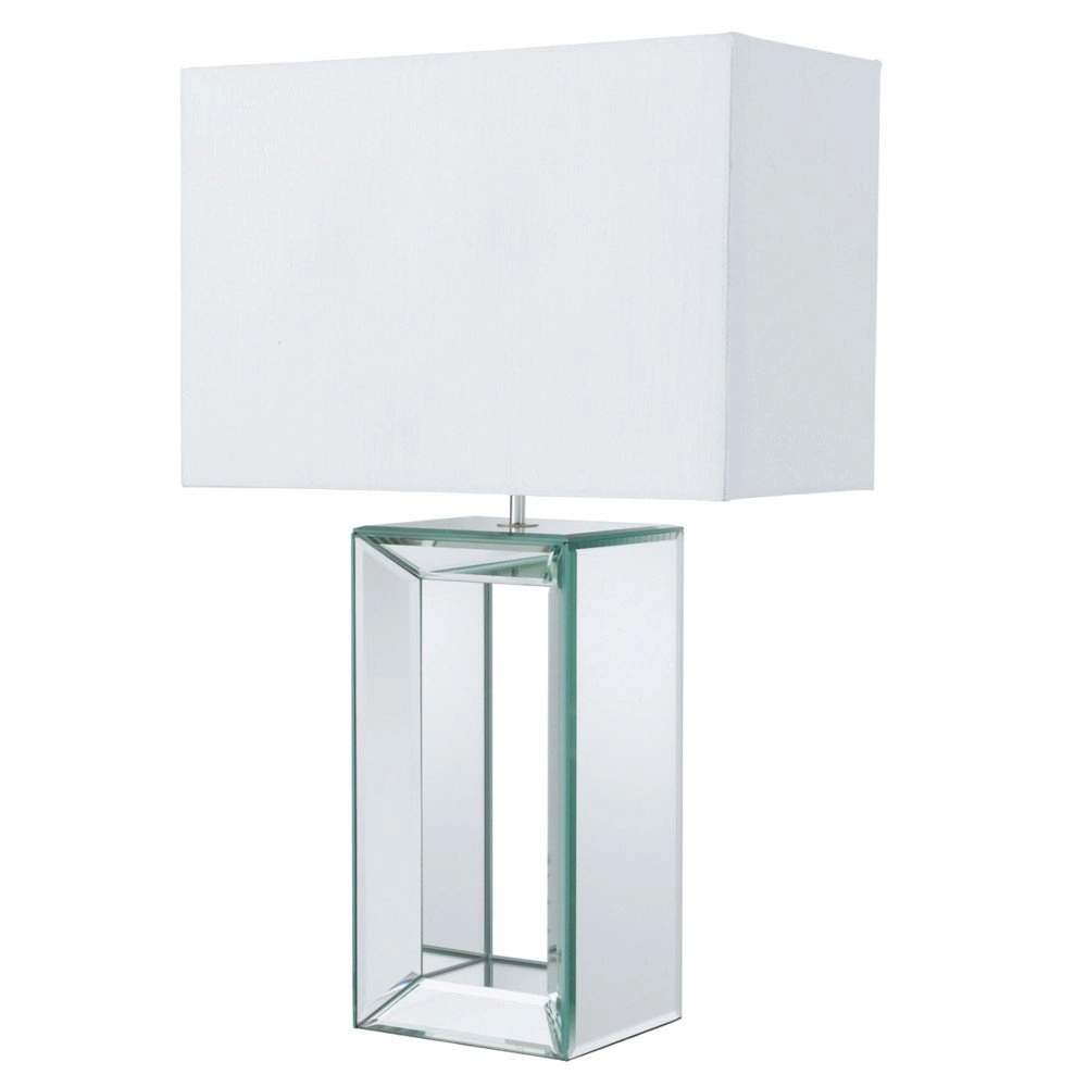 Lampe de table Mirror blanc avec verre miroir