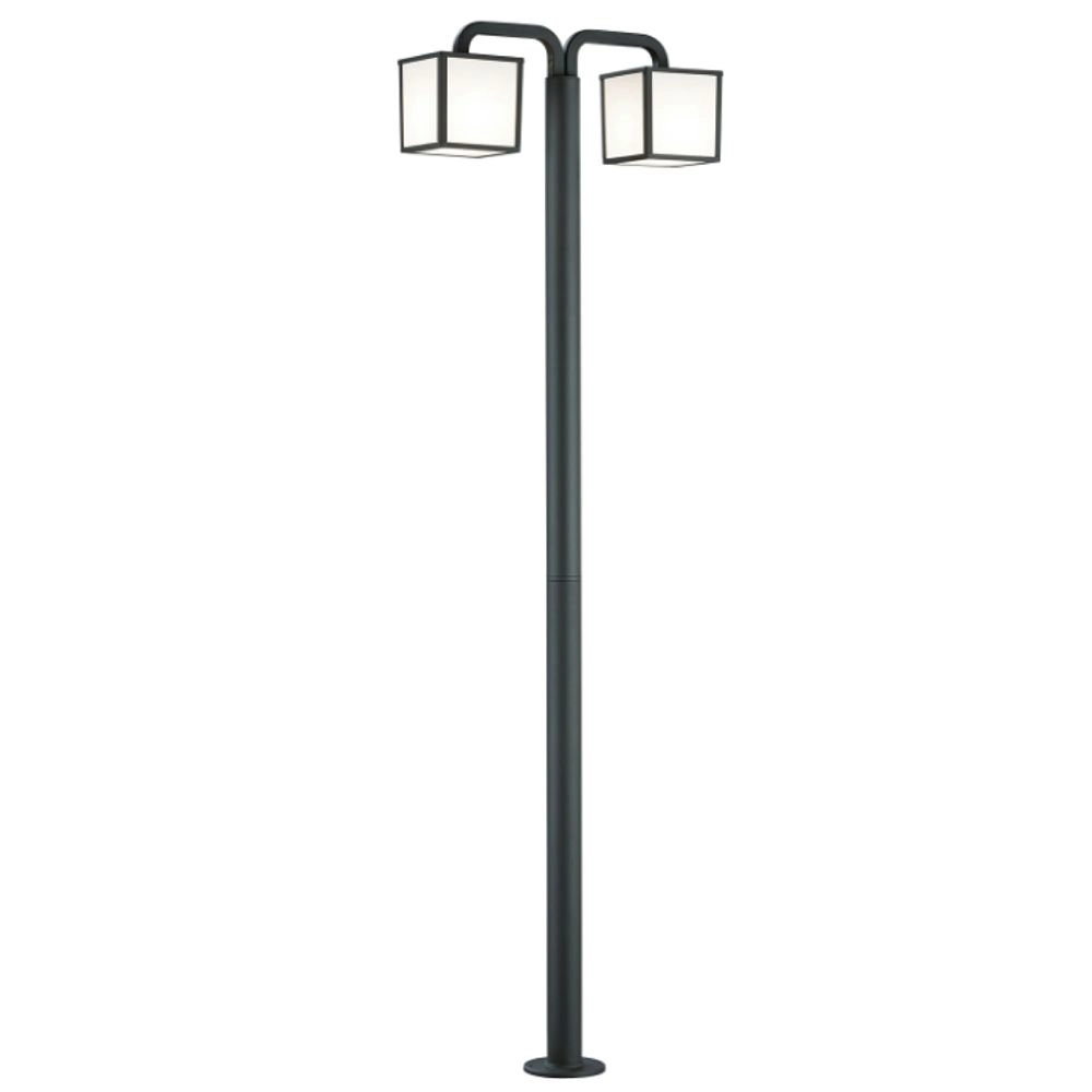 borne d'éclairage LED Cubango 2 lumières anthracite