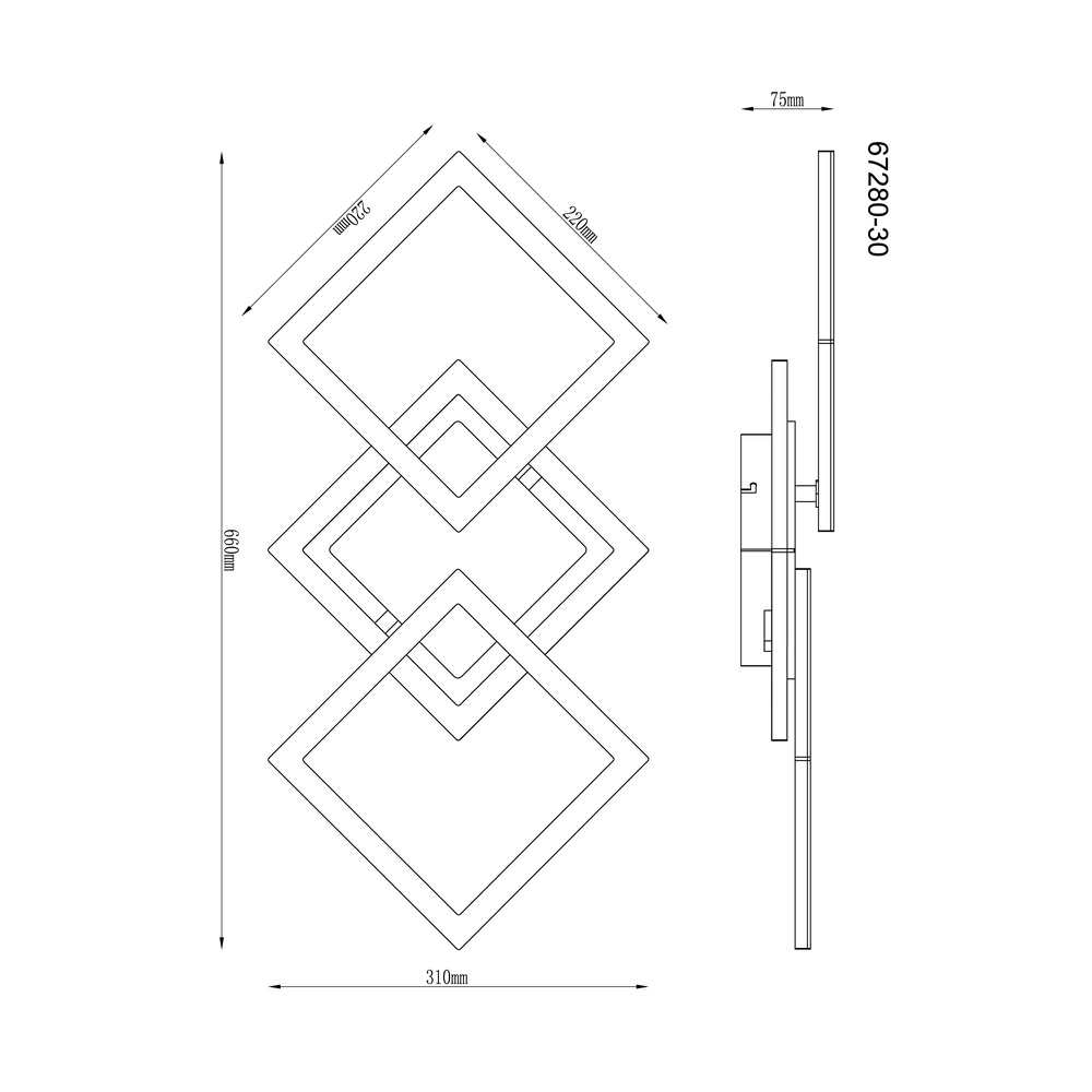 Lampe de plafond Kerry noir avec un aspect bois Globo 9007371443222