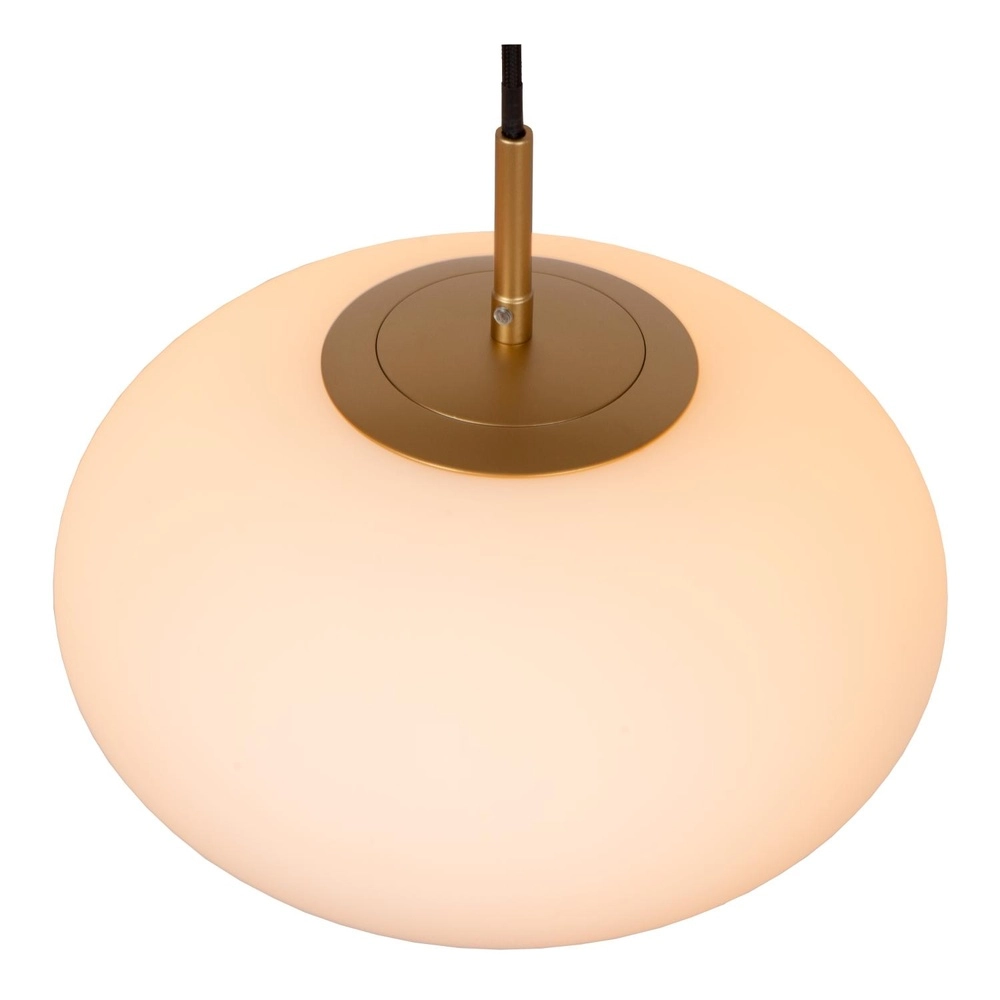 Lampe pendante à 3 lampes Elysee Design noir avec opale Lucide 5411212211774
