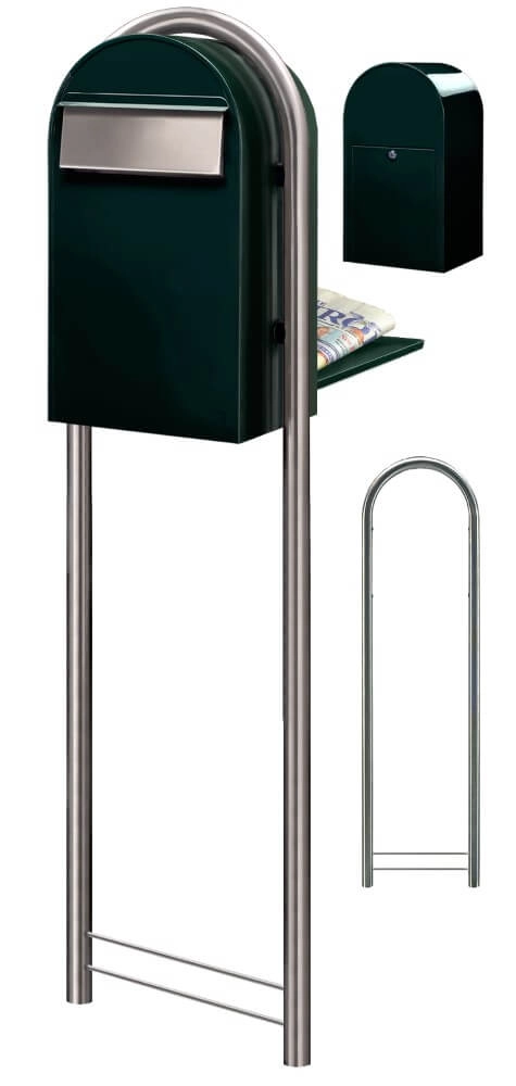 Boites aux lettres Grande B 6064 i Vert noir Bobi 6417237034304