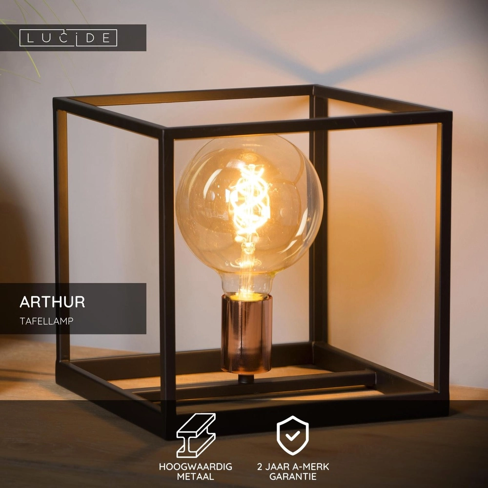 Lampe de table Arthur Noir Lucide 5411212082763